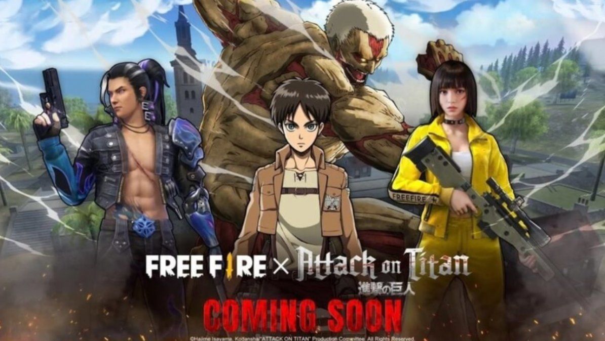Free Fire tendrá el evento de Attack on Titan en marzo. | Foto: Instagram