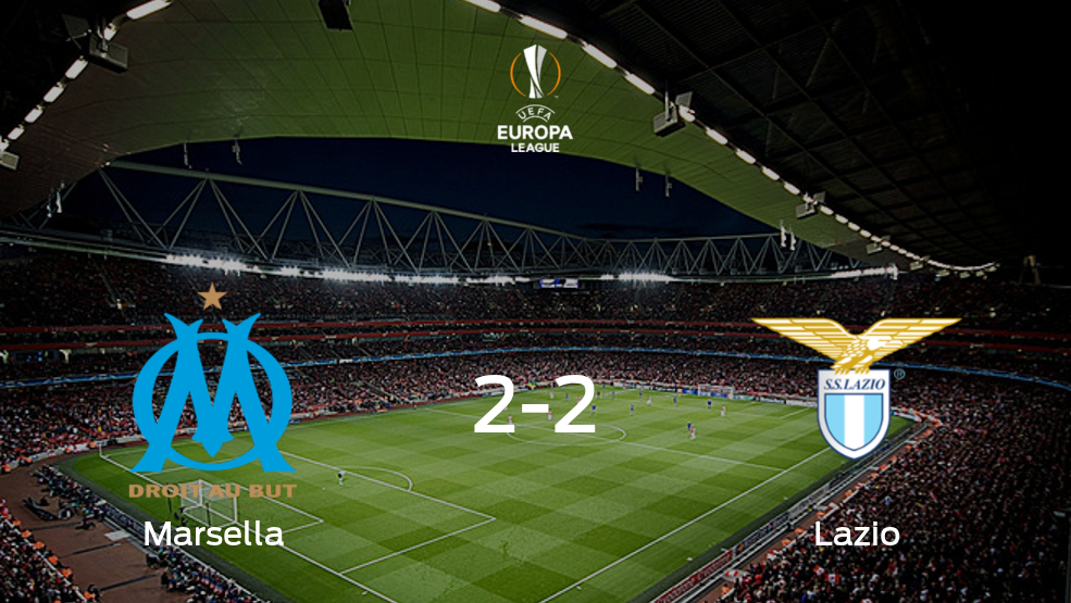 El Olympique de Marsella y la Lazio reparten los puntos tras empatar a dos
