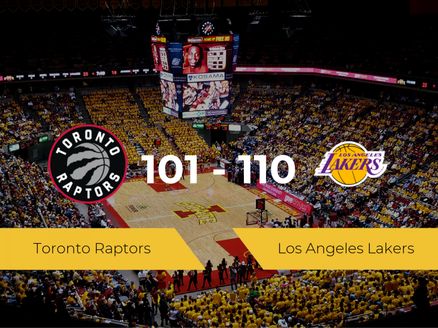 Los Angeles Lakers derrota a Toronto Raptors por 101-110 Los Angeles Lakers derrota a Toronto Raptors por 101-110