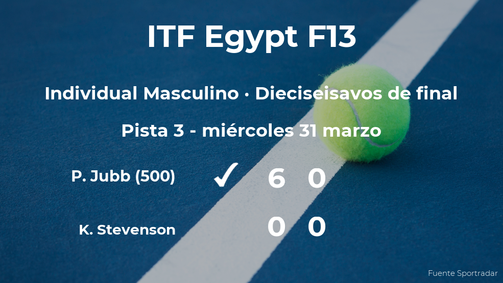 El tenista Paul Jubb pasa a los octavos de final del torneo de Sharm El Sheikh