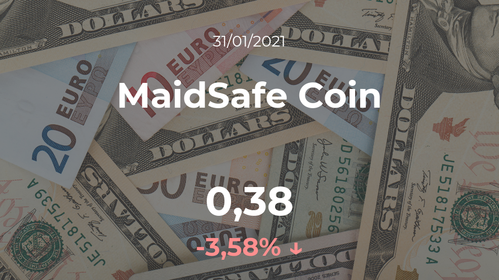 Cotización del MaidSafe Coin del 31 de enero