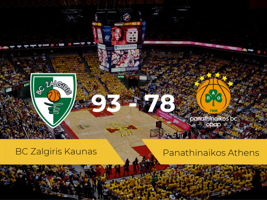 Triunfo del BC Zalgiris Kaunas ante el Panathinaikos Athens por 93-78 Triunfo del BC Zalgiris Kaunas ante el Panathinaikos Athens por 93-78