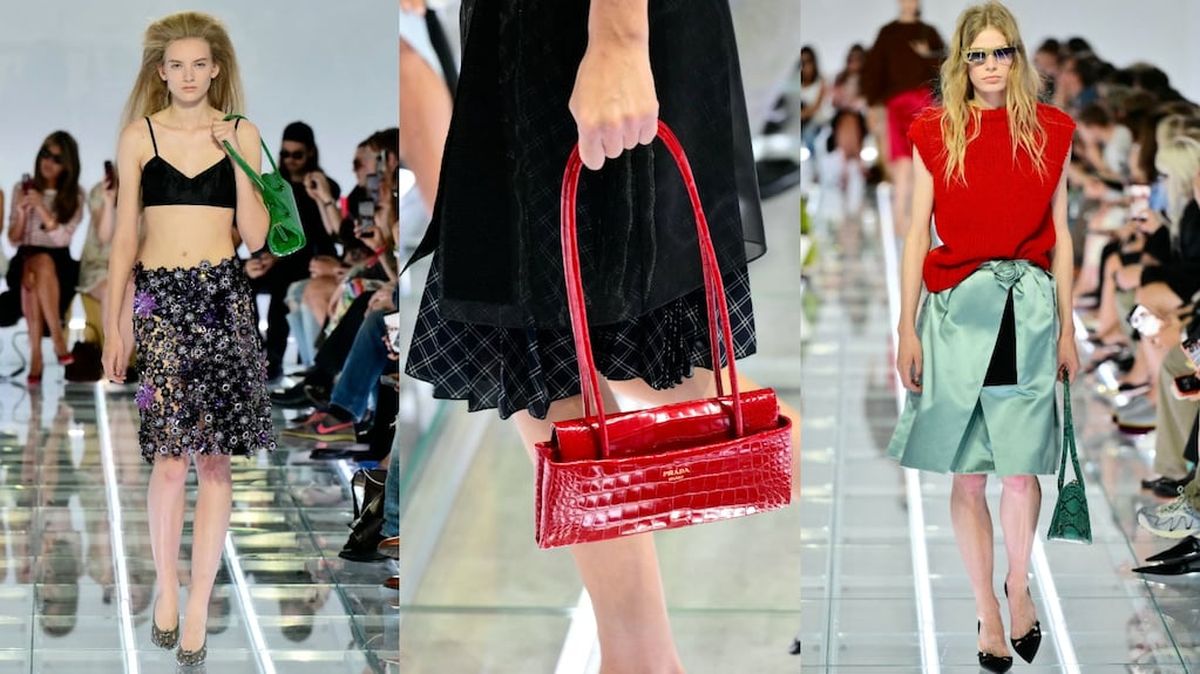 Miuccia Prada y Raf Simons presentan la nueva visión de la falda en Milán.