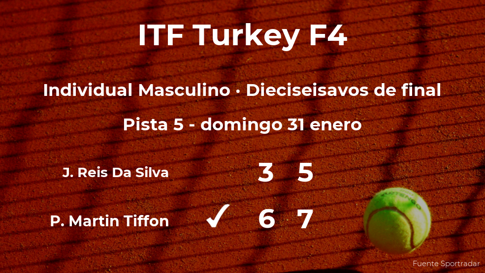 Pol Martin Tiffon le arrebata la plaza de los octavos de final al tenista Joao Lucas Reis Da Silva