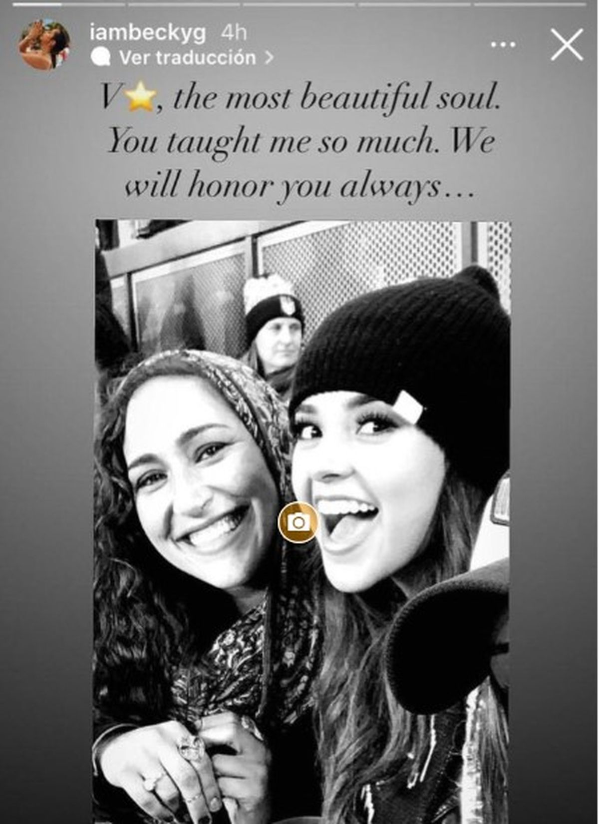 El tierno mensaje de Becky G tras la muerte de su cuñada El tierno mensaje de Becky G tras la muerte de su cuñada