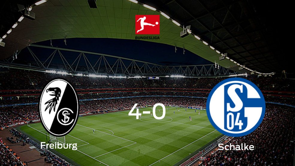 Resumen, Resultados, Goles y Tarjetas de SC Freiburg 4-0 Schalke 04 en la Bundesliga