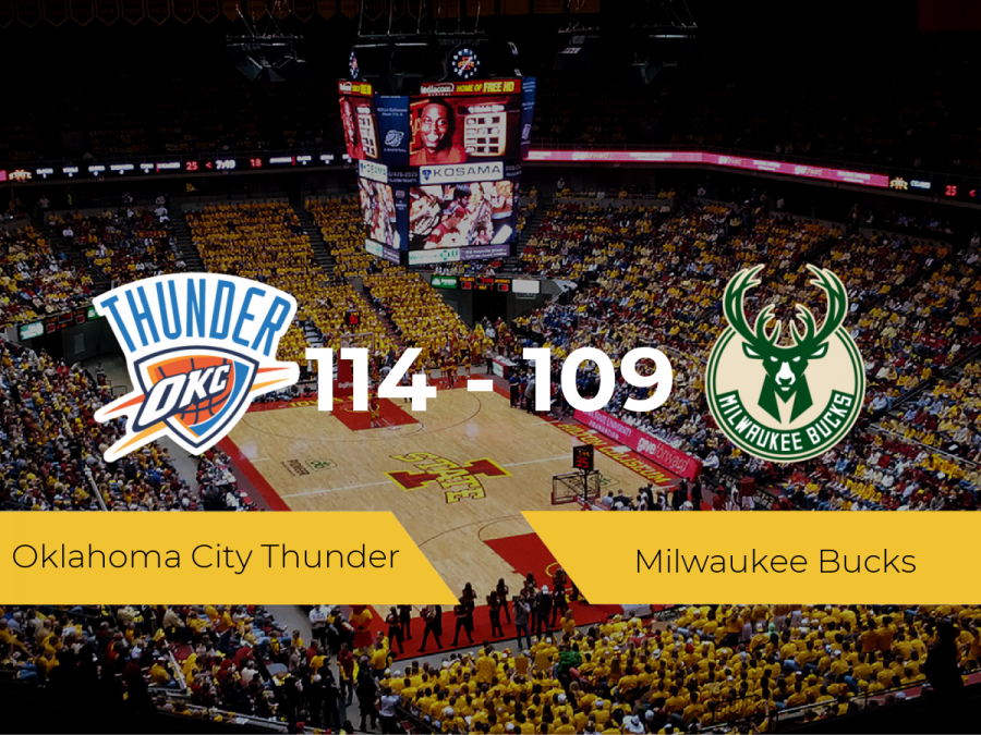 Oklahoma City Thunder se lleva la victoria frente a Milwaukee Bucks por 114-109