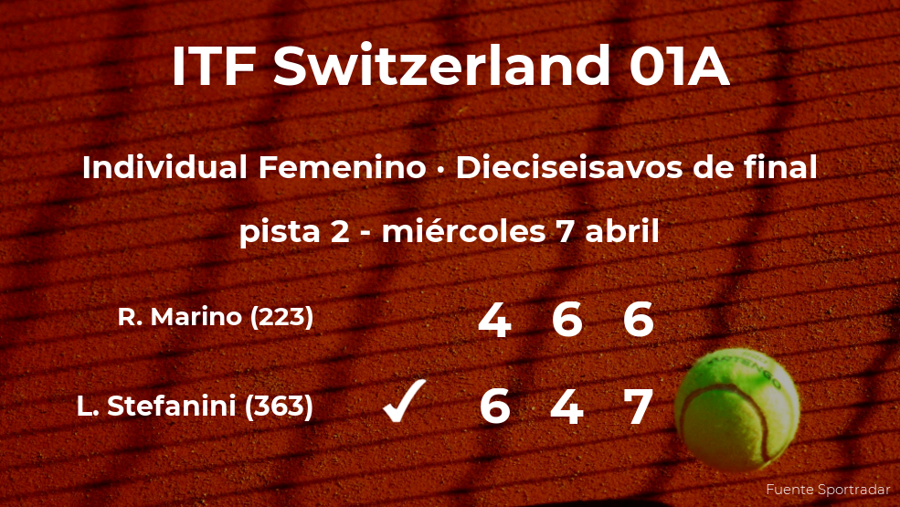 Lucrezia Stefanini vence en los dieciseisavos de final del torneo de Bellinzona Lucrezia Stefanini vence en los dieciseisavos de final del torneo de Bellinzona