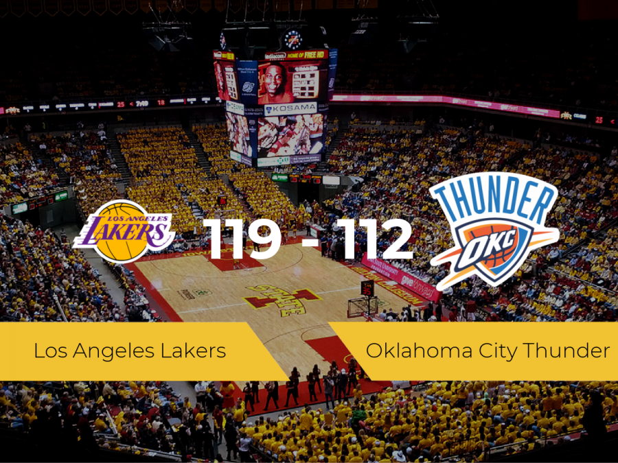 Los Angeles Lakers vence a Oklahoma City Thunder por 119-112