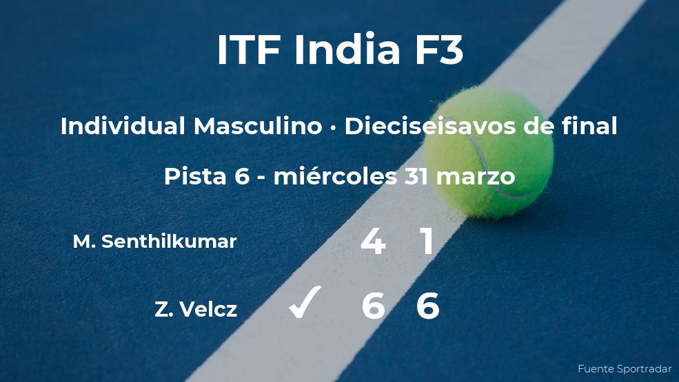 El tenista Zsombor Velcz consigue clasificarse para los octavos de final del torneo de Nueva Delhi