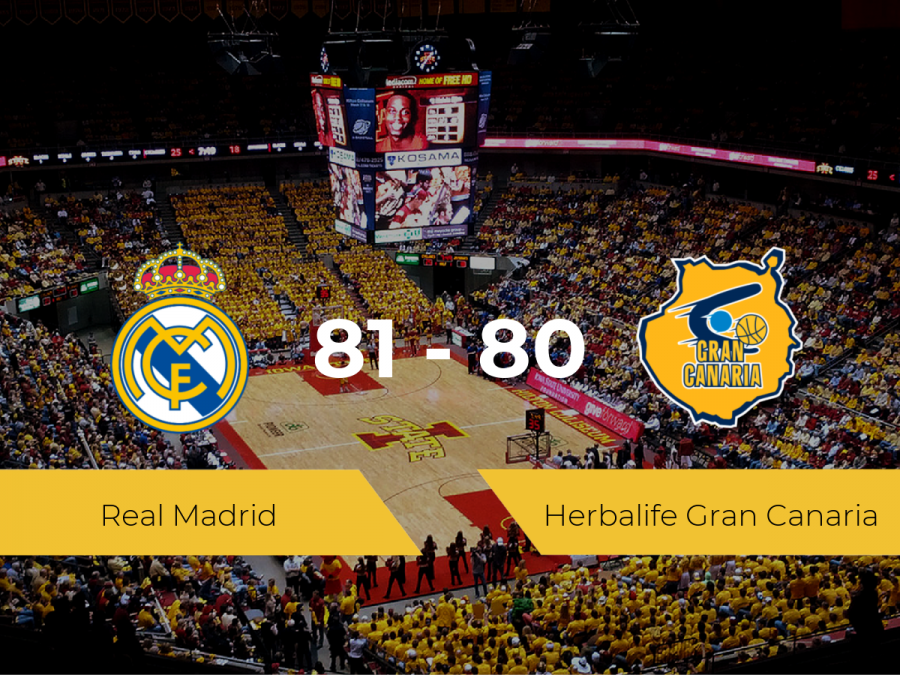 El Real Madrid derrota al Herbalife Gran Canaria (81-80)