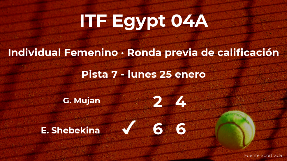 La tenista Elizaveta Shebekina pasa de ronda del torneo de El Cairo
