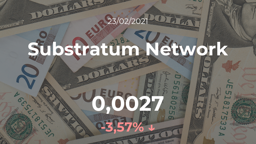 Cotización del Substratum Network del 23 de febrero Cotización del Substratum Network del 23 de febrero