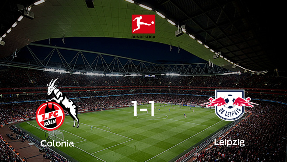 Resumen, Resultados, Goles y Tarjetas de Colonia 1-1 RB Leipzig en la Bundesliga