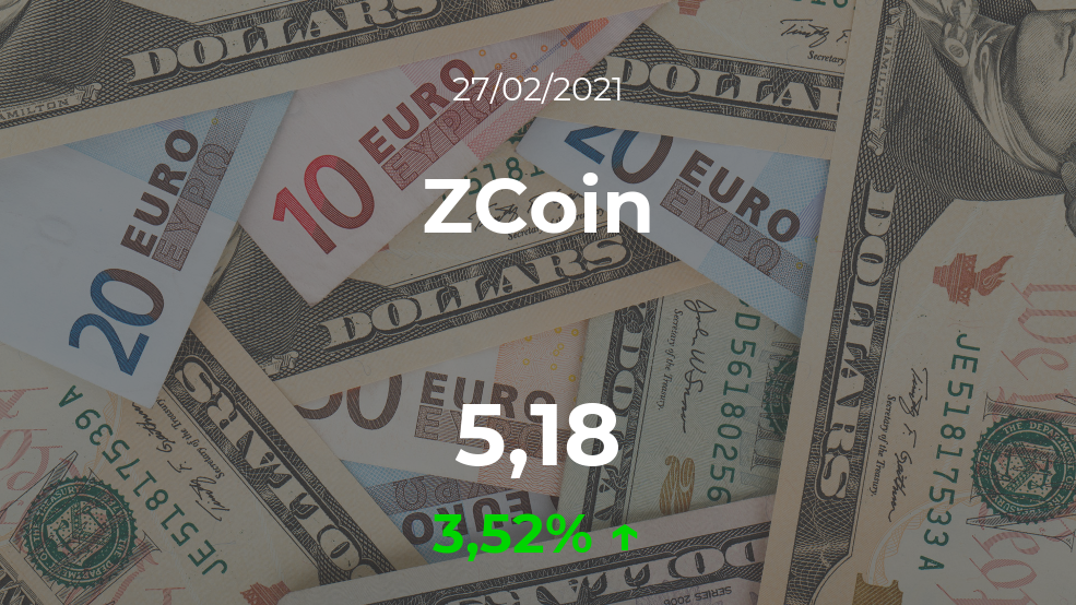 Cotización del ZCoin del 27 de febrero