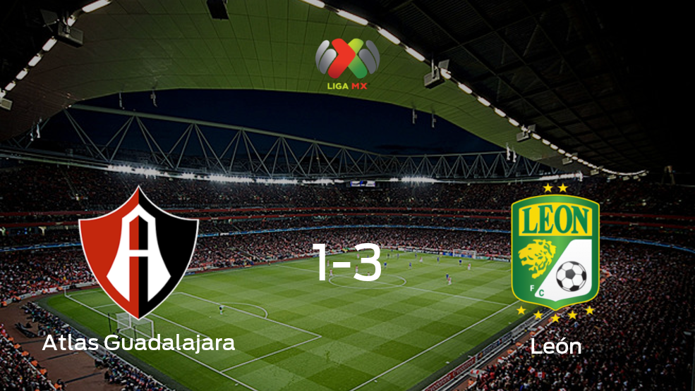 No te pierdas el resumen del partido Atlas Guadalajara vs León de la jornada 14 de la Liga MX de Clausura (3-1)