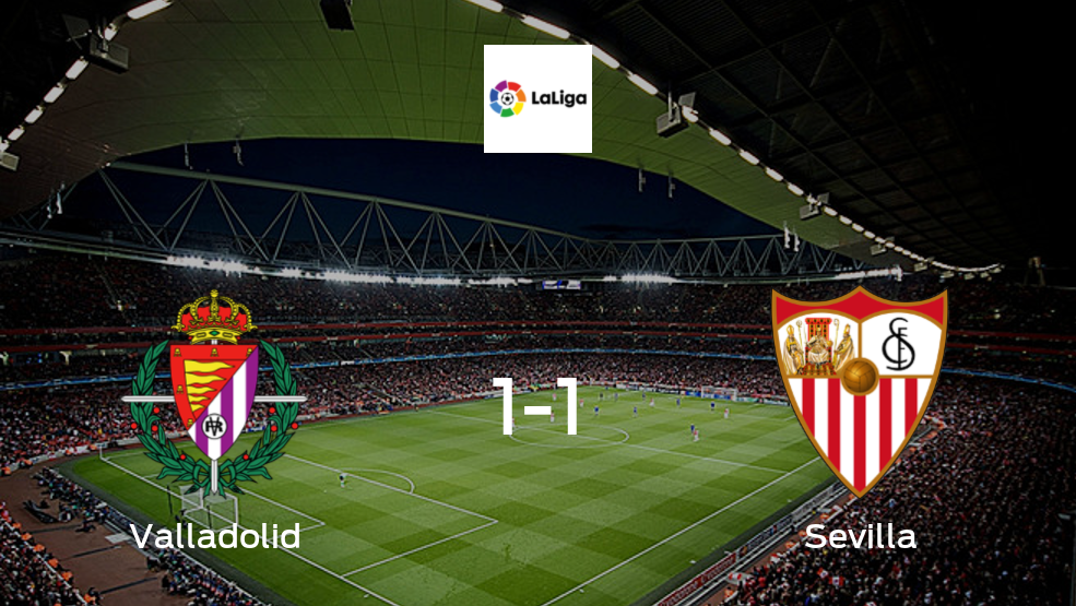 Todos los detalles del partido de Real Valladolid con Sevilla de la jornada 28 (1-1)