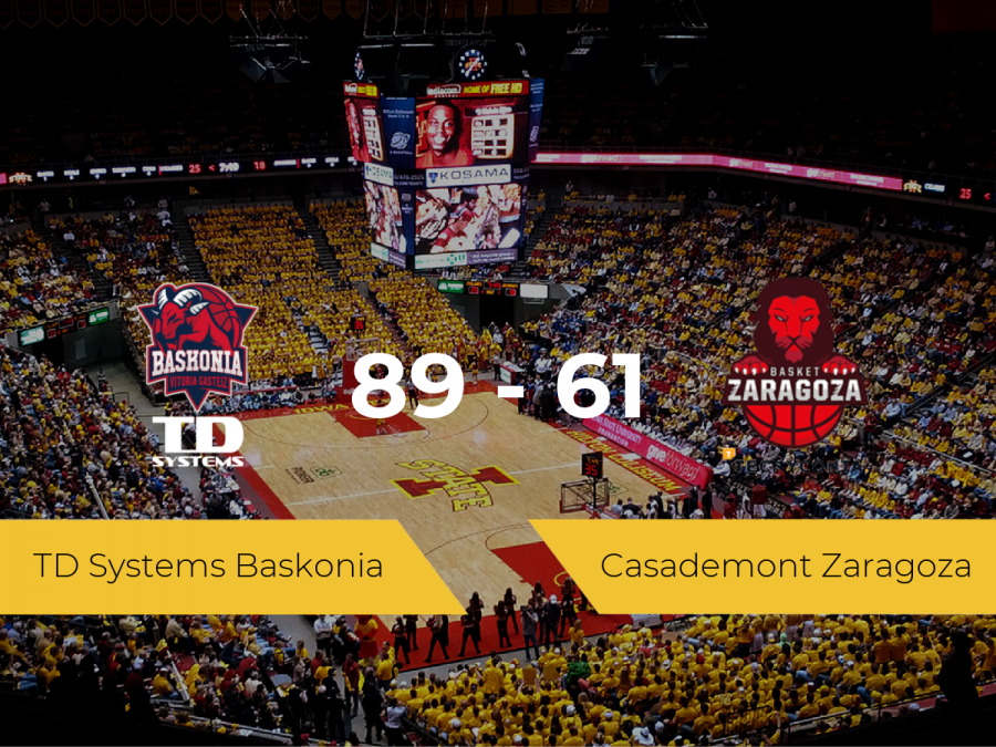 El TD Systems Baskonia se hace con la victoria contra el Casademont Zaragoza por 89-61 El TD Systems Baskonia se hace con la victoria contra el Casademont Zaragoza por 89-61