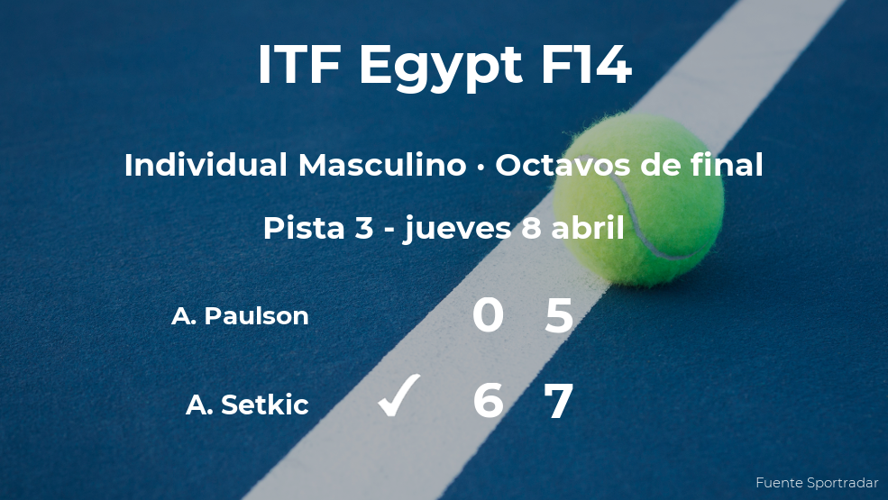 El tenista Aldin Setkic gana en los octavos de final del torneo de Sharm El Sheikh El tenista Aldin Setkic gana en los octavos de final del torneo de Sharm El Sheikh