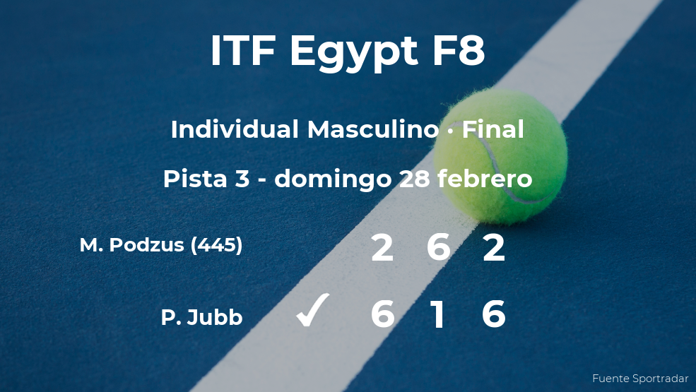 El tenista Paul Jubb vence en la final del torneo de Sharm El Sheikh