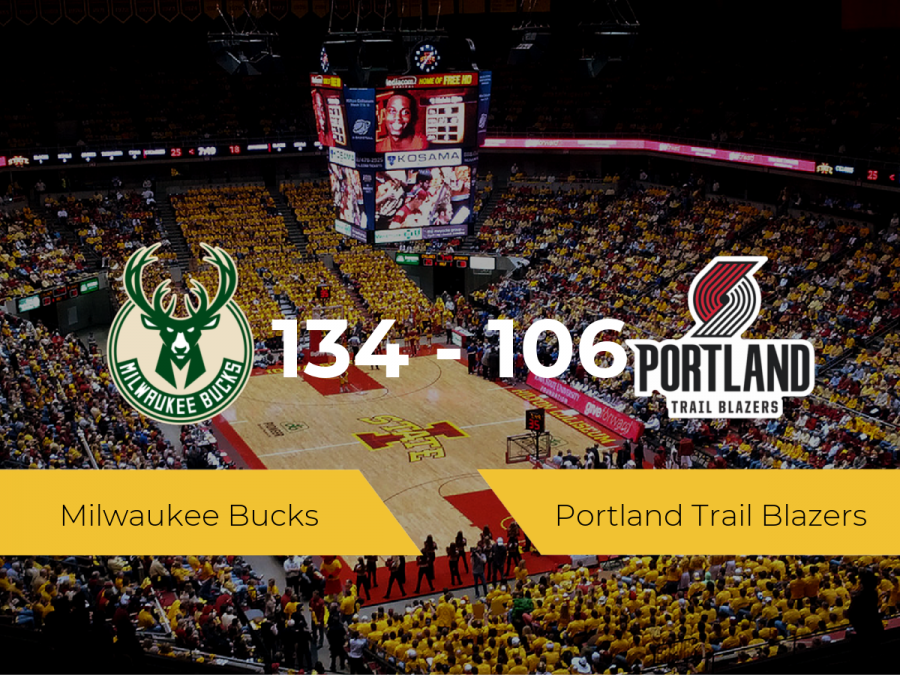 Triunfo de Milwaukee Bucks ante Portland Trail Blazers por 134-106