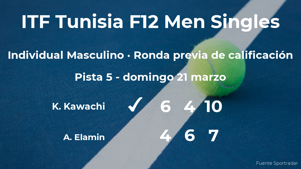 El tenista Kazuma Kawachi consigue vencer en la ronda previa de