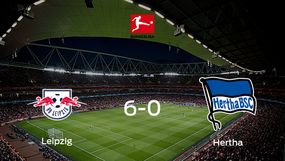 Todos los detalles del encuentro de RB Leipzig con Hertha Berlín de la jornada 6 (6-0)
