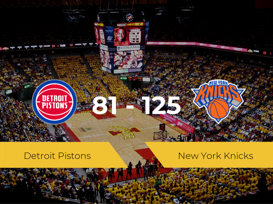 New York Knicks derrota a Detroit Pistons (81-125)