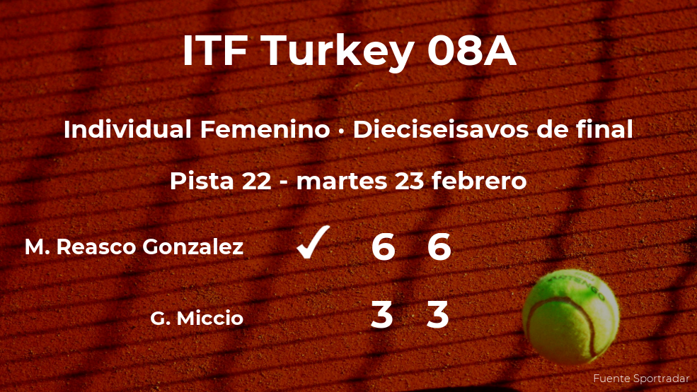 Mell Elizabeth Reasco Gonzalez consigue clasificarse para los octavos de final del torneo de Antalya Mell Elizabeth Reasco Gonzalez consigue clasificarse para los octavos de final del torneo de Antalya