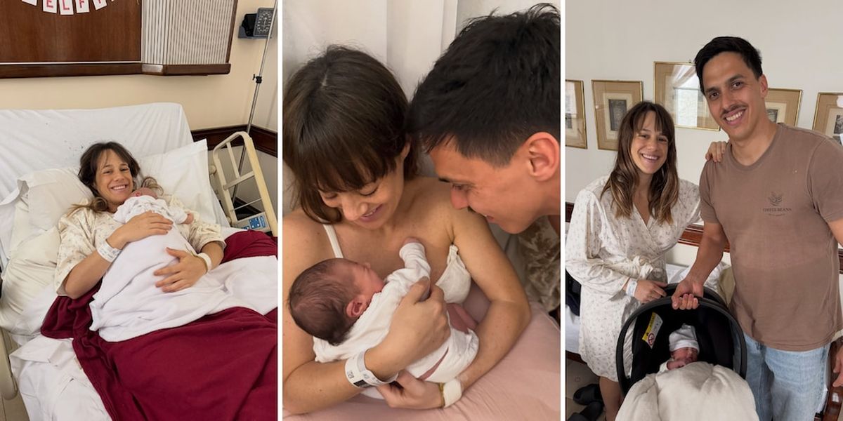 Mica Lapegüe y su hija Delfina en sus primeros días juntas.
