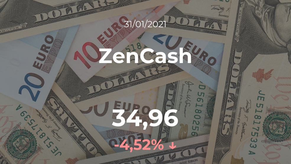 Cotización del ZenCash del 31 de enero