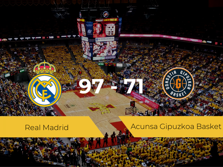 El Real Madrid se lleva la victoria frente al Acunsa Gipuzkoa Basket por 97-71
