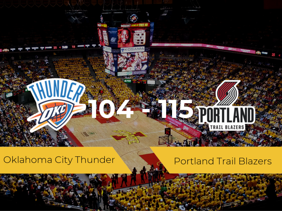 Victoria de Portland Trail Blazers ante Oklahoma City Thunder por 104-115