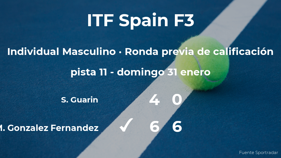 El tenista Mario Gonzalez Fernandez pasa de ronda del torneo de Villena El tenista Mario Gonzalez Fernandez pasa de ronda del torneo de Villena
