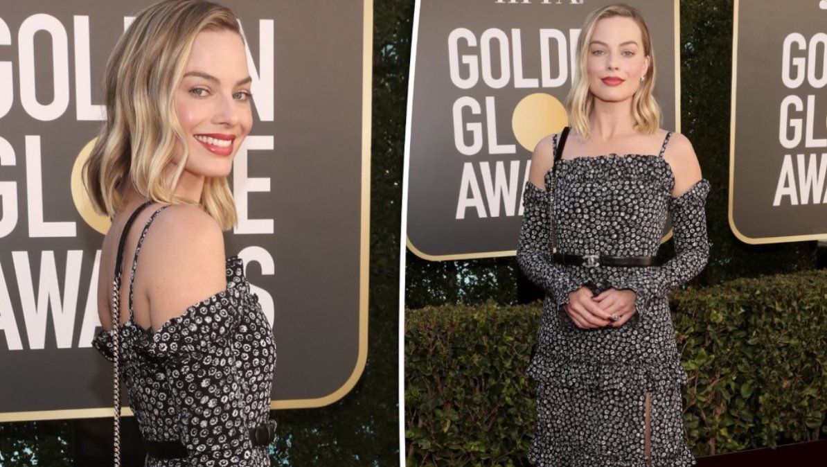 Margot Robbie en la alfombra roja. | Foto: eonline.com