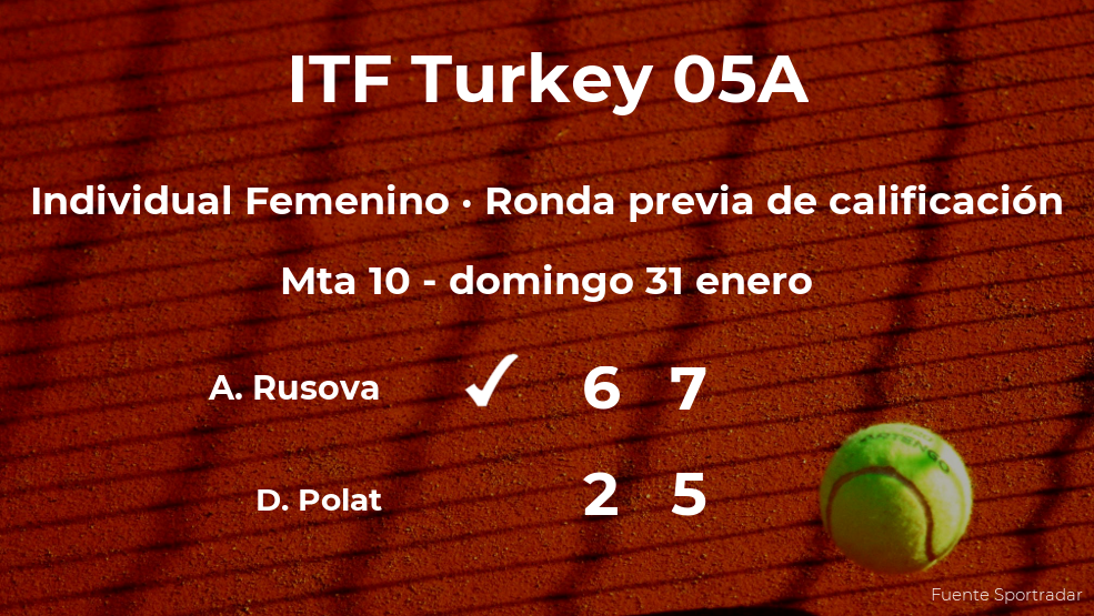 Alica Rusova pasa a la siguiente fase del torneo de Antalya
