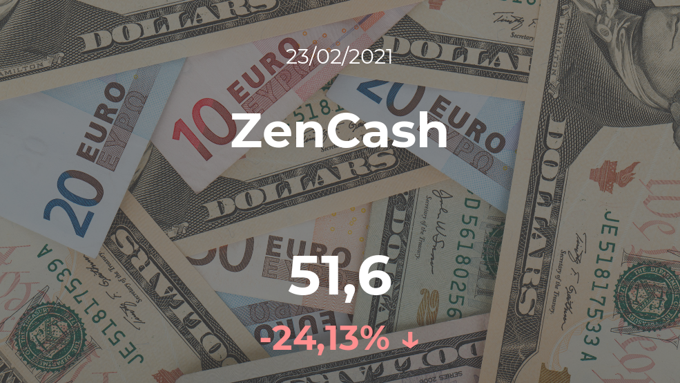 Cotización del ZenCash del 23 de febrero Cotización del ZenCash del 23 de febrero