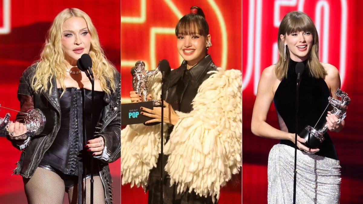 Madonna celebra sus siete premios en los MTV VMAs 2026.