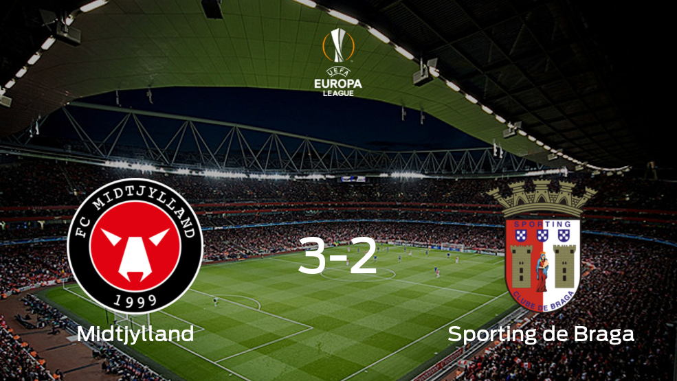Tres puntos para el equipo local: FC Midtjylland 3-2 Sporting de Braga Tres puntos para el equipo local: FC Midtjylland 3-2 Sporting de Braga