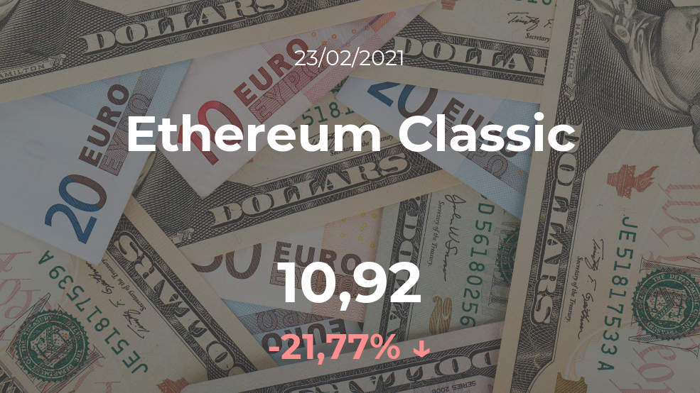 Cotización del Ethereum Classic del 23 de febrero Cotización del Ethereum Classic del 23 de febrero