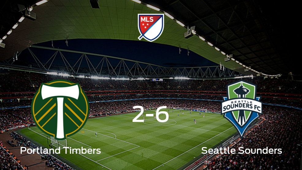 Resumen, Resultado, Goles y Tarjetas de Portland Timbers vs. Seattle Sounders de la Major League Soccer (6-2)