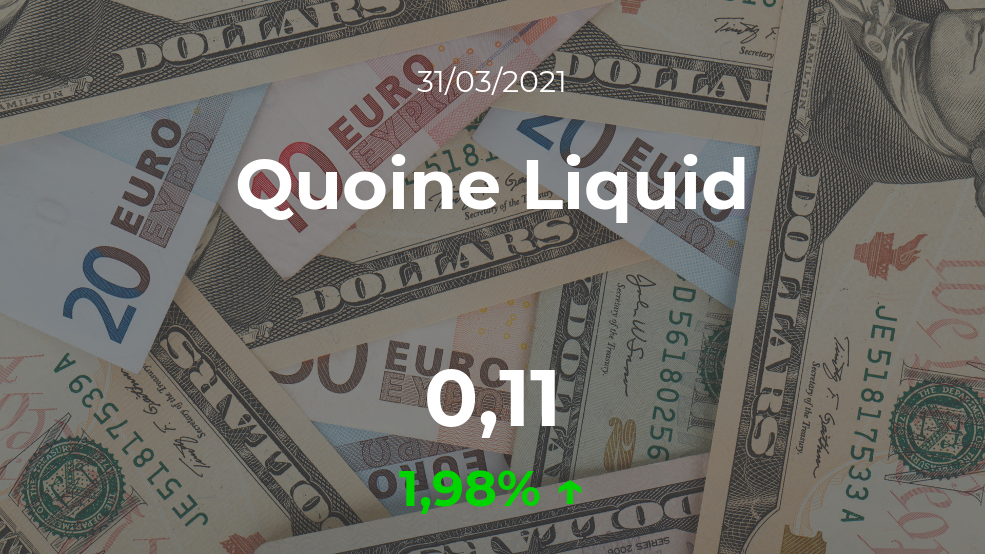 Cotización del Quoine Liquid del 31 de marzo Cotización del Quoine Liquid del 31 de marzo