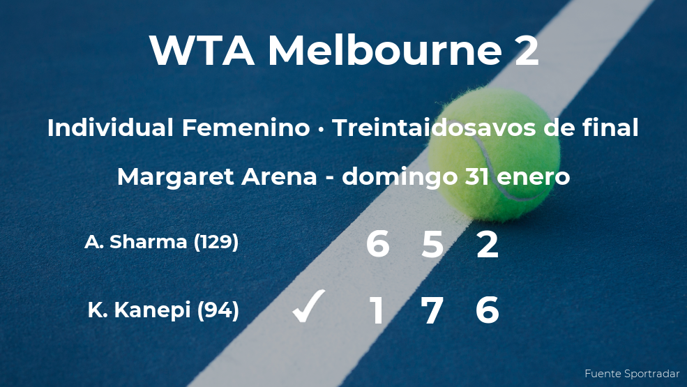 La tenista Kaia Kanepi gana en los treintaidosavos de final del torneo WTA 500 de Melbourne La tenista Kaia Kanepi gana en los treintaidosavos de final del torneo WTA 500 de Melbourne