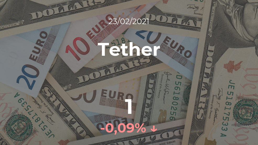Cotización del Tether del 23 de febrero Cotización del Tether del 23 de febrero