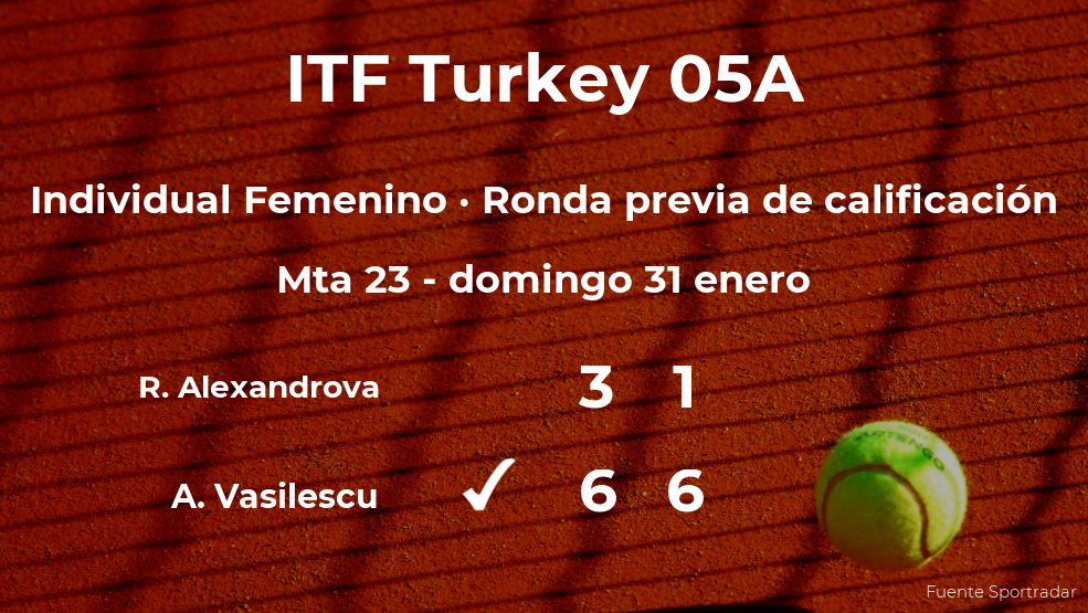 Triunfo de Arina Gabriela Vasilescu en la ronda previa de calificación