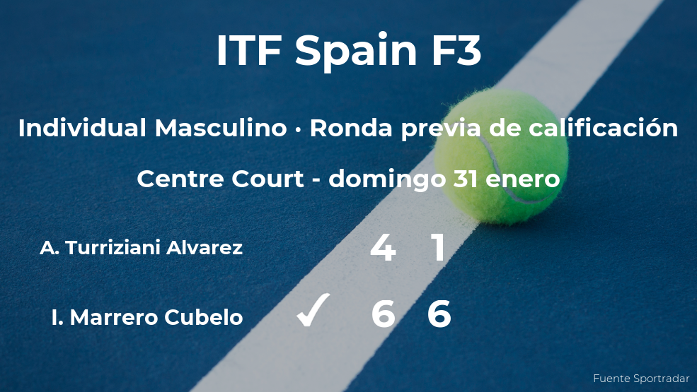 Iván Marrero Cubelo vence en la ronda previa de calificación del torneo de Villena Iván Marrero Cubelo vence en la ronda previa de calificación del torneo de Villena
