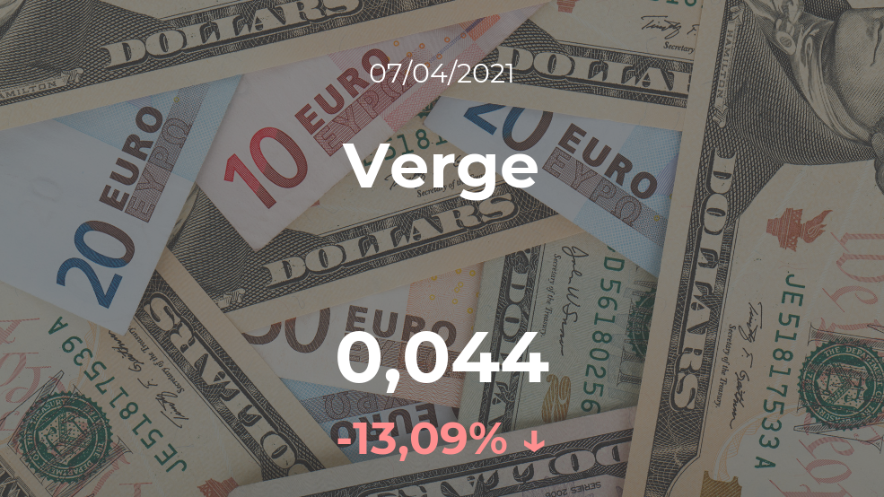 Cotización del Verge del 7 de abril Cotización del Verge del 7 de abril