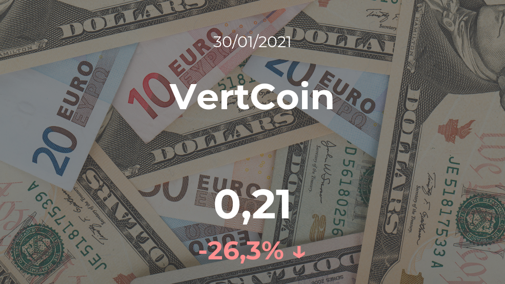 Cotización del VertCoin del 30 de enero Cotización del VertCoin del 30 de enero