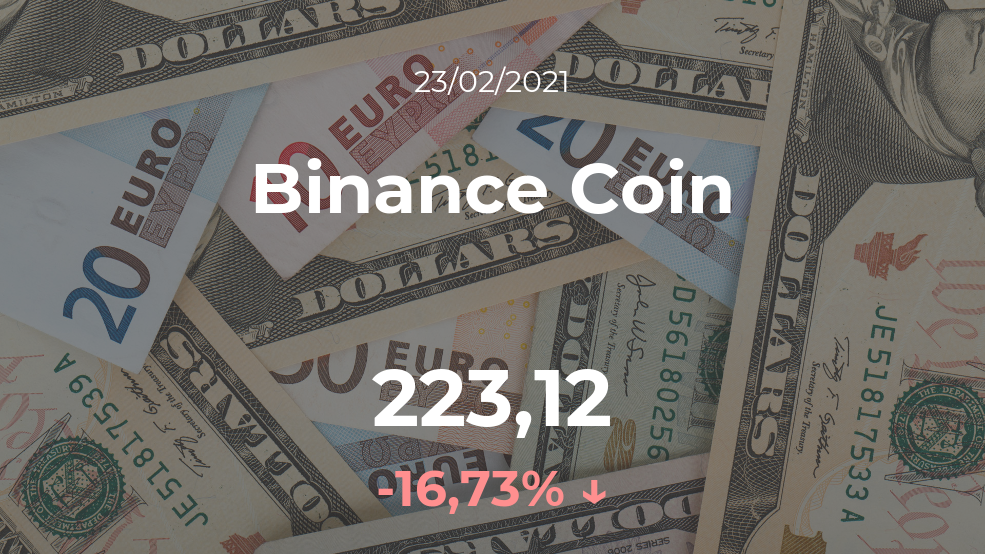 Cotización del Binance Coin del 23 de febrero Cotización del Binance Coin del 23 de febrero