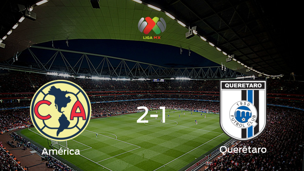 América se lleva tres puntos después de vencer 2-1 a Querétaro